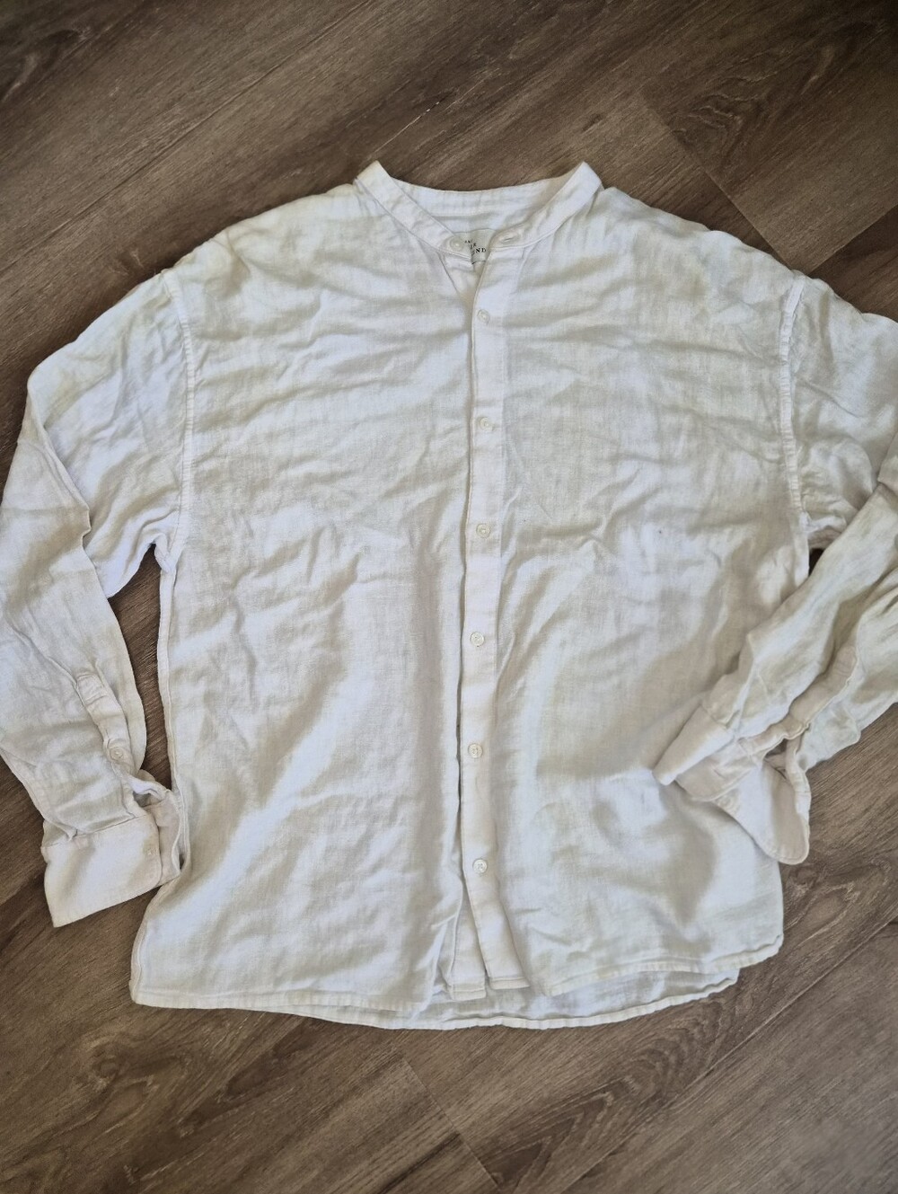 Abercrombie & Fitch Cream Summer Linen Blend Shirt XL